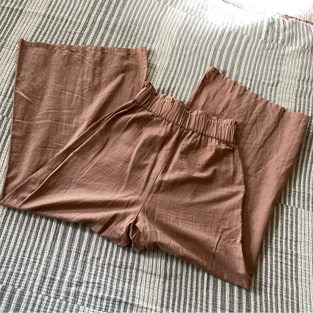 shore brand high waisted linen pant - Picture 5 of 8
